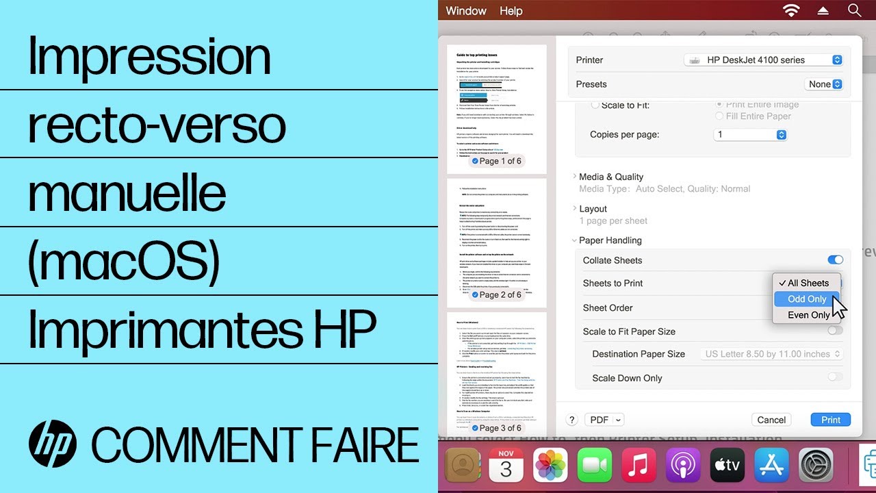 Comment imprimer manuellement en R/V sur une imprimante HP depuis Mac | Imprimantes HP | HP Support