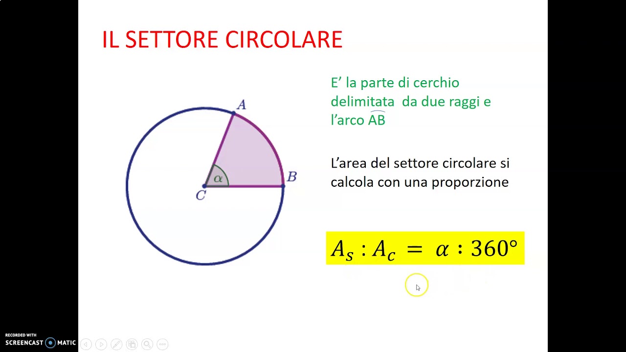 arco e settore circolare