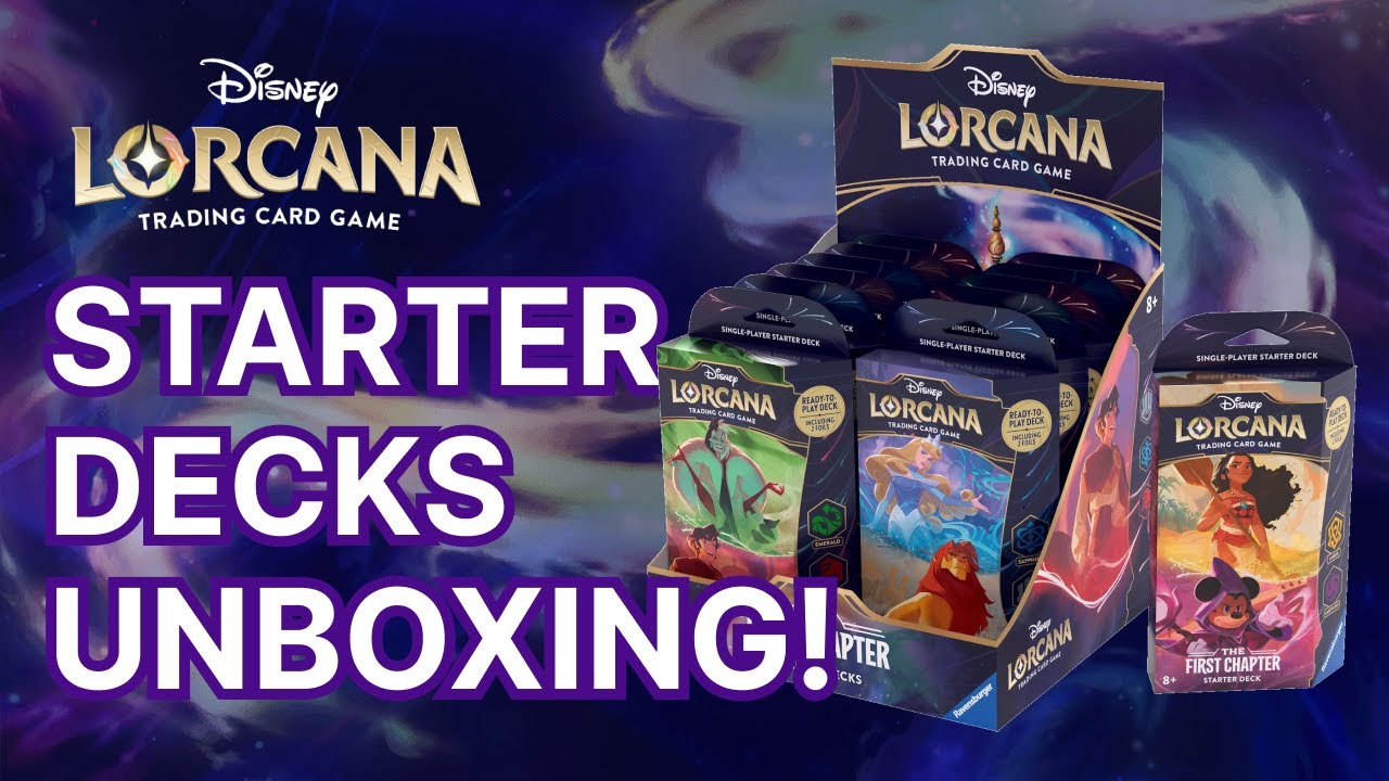 Lorcana Starter Decks Unboxing! | Disney Lorcana TCG | The First Chapter