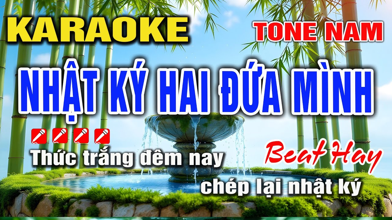 Karaoke Nhật Ký Hai Đứa Mình Nhạc Sống Tone Nam Dễ Hát I Karaoke Lâm Hiền