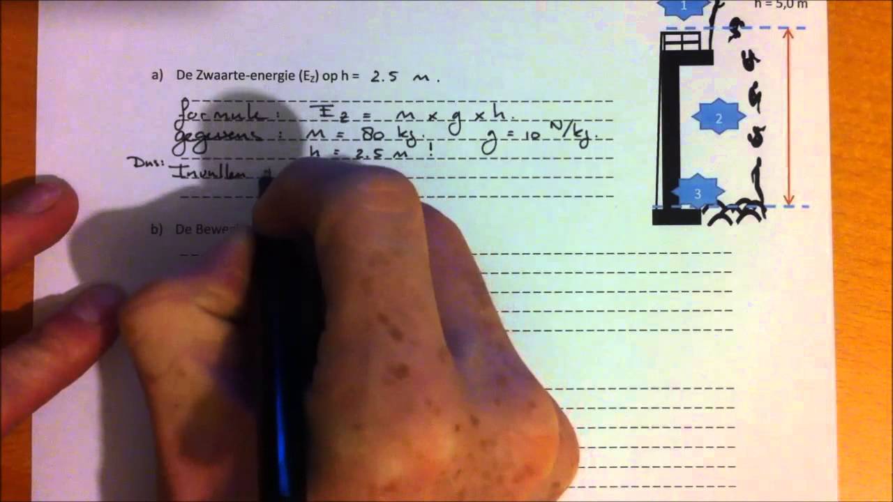 Rekenen met Energie Hoofdstuk 3 Energie&sect;4droom duikzwaarte energie en Bewegingsenergie