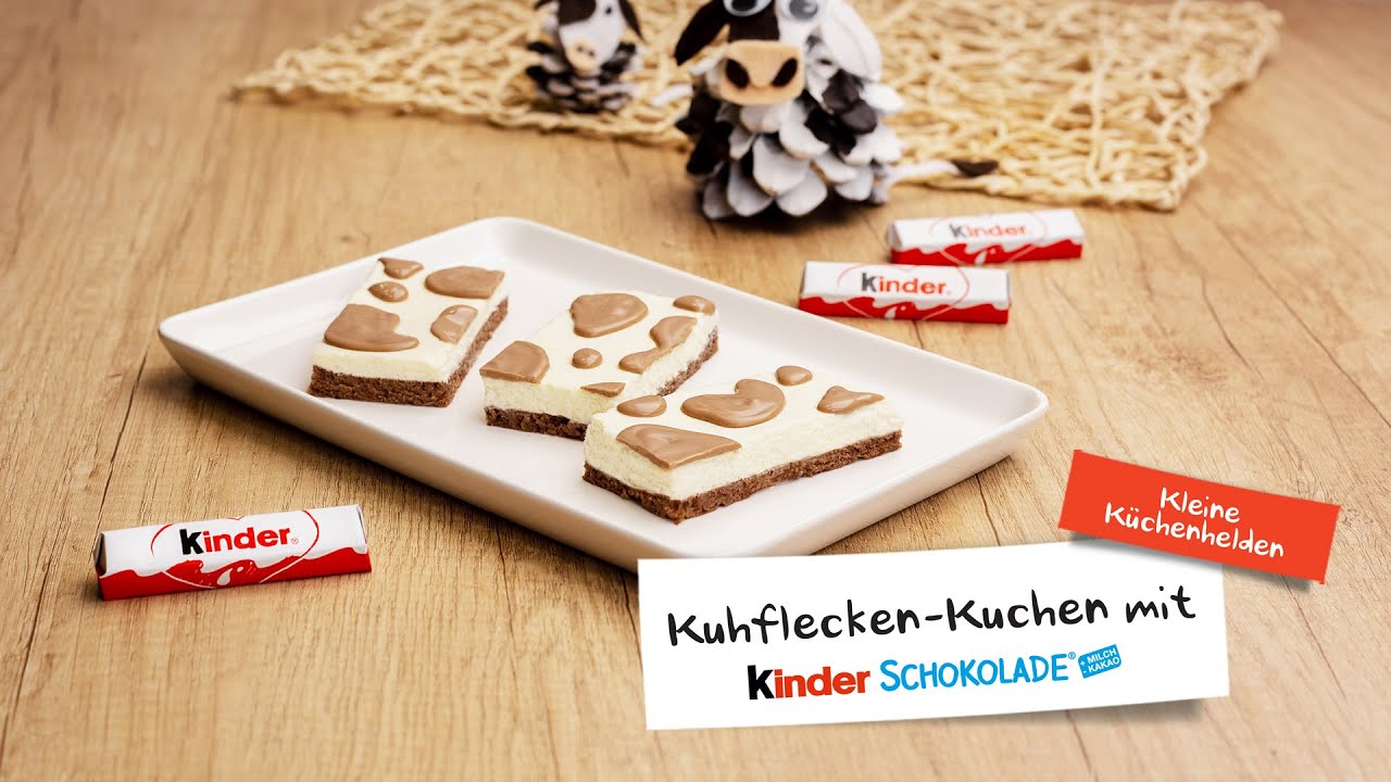 Kuhflecken-Kuchen mit kinder Schokolade
