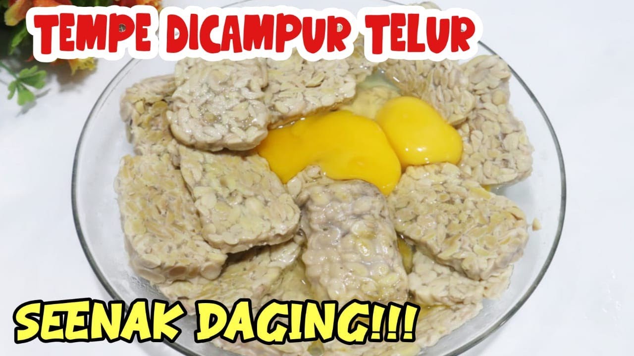 SAYA HANYA MENYAMPURKAN TEMPE DAN TELUR ENGGAK NYANGKA SEENAK DAGING....!!!!