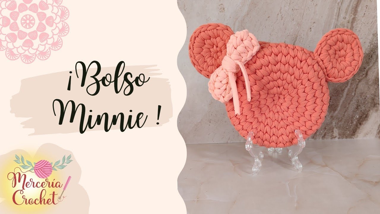 Bolso Minnie Mouse 🐭 con trapillo/ tutorial facil y con pocos materiales.