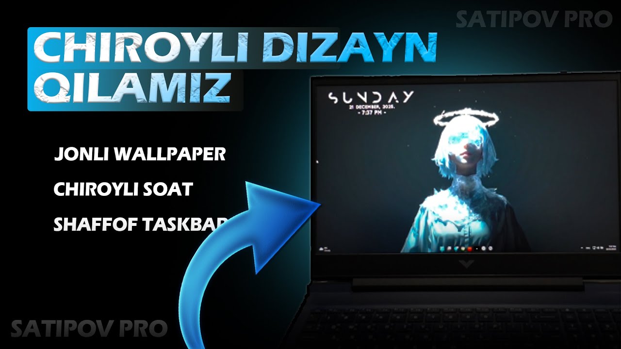 Komputer Ekranini Chiroyli Dizayn Qilamiz✅