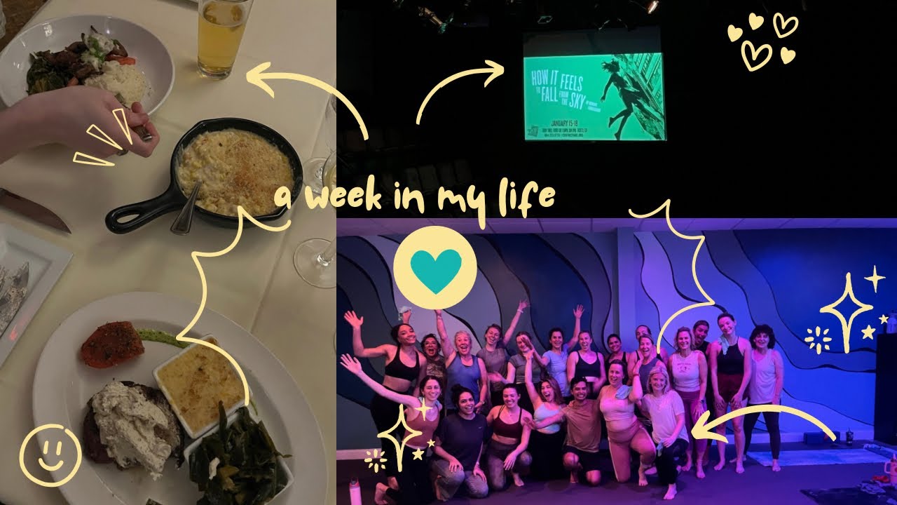 a week in my chaotic life | date night, theater play, private facial & pilates photoshoot