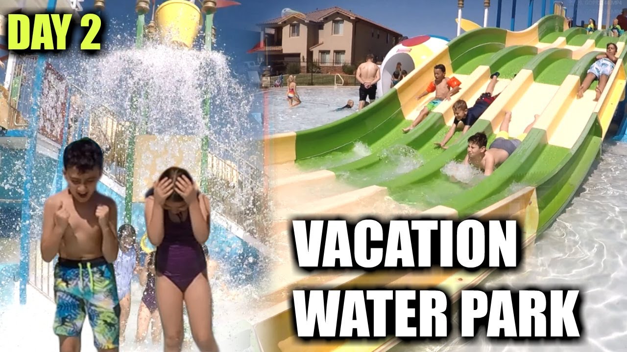 We Had a Massive Water Park in the Backyard Of Our VACATION HOME | A LARGE FAMILY VACATION PARADISE