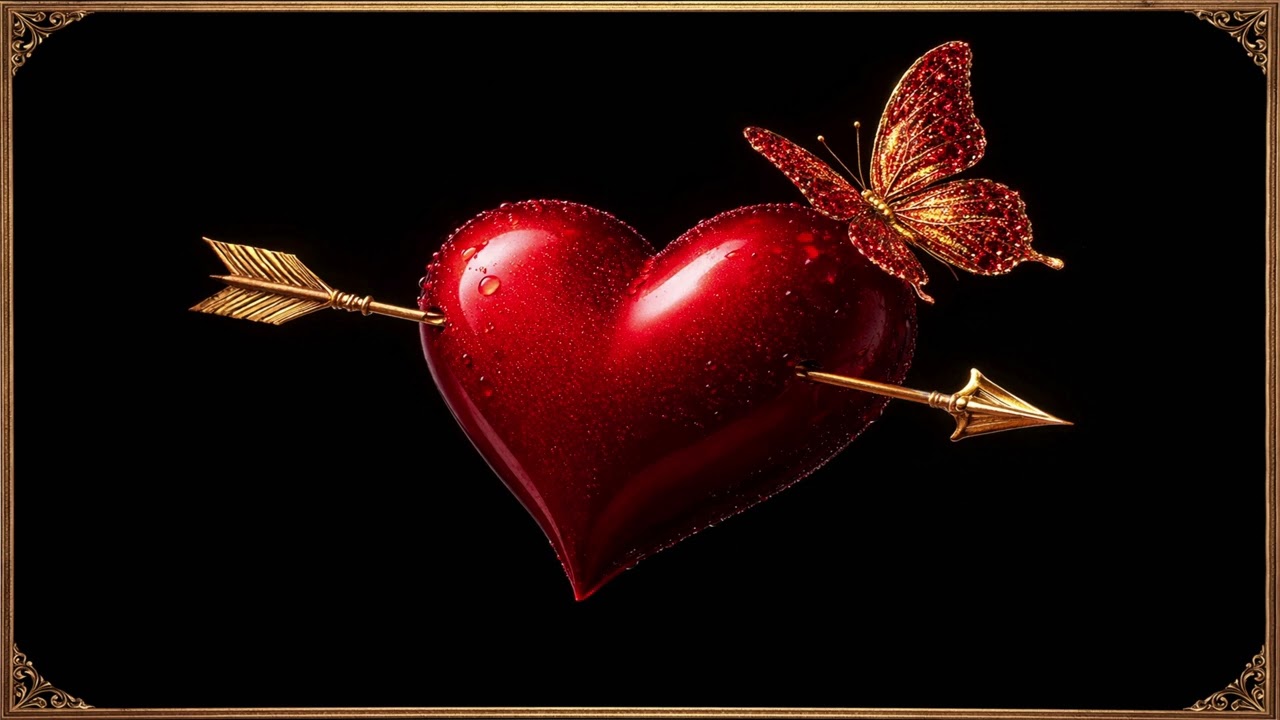 Golden Arrow of Love ♥️🏹 | 4k Luxury Valentine Ambience Framed TV Screensaver