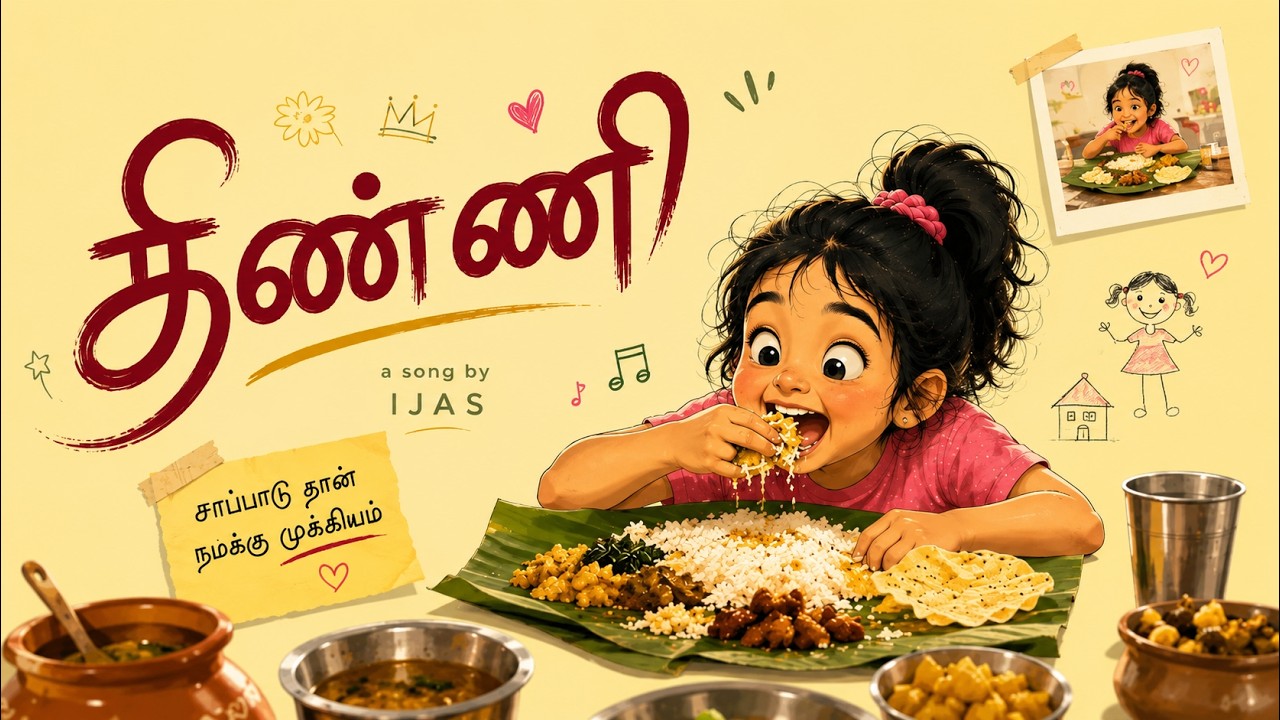 Thinni (Tamil) - The Foodie Girl | Official Lyric Video | The Fun Tamil Kids Song | IJAS