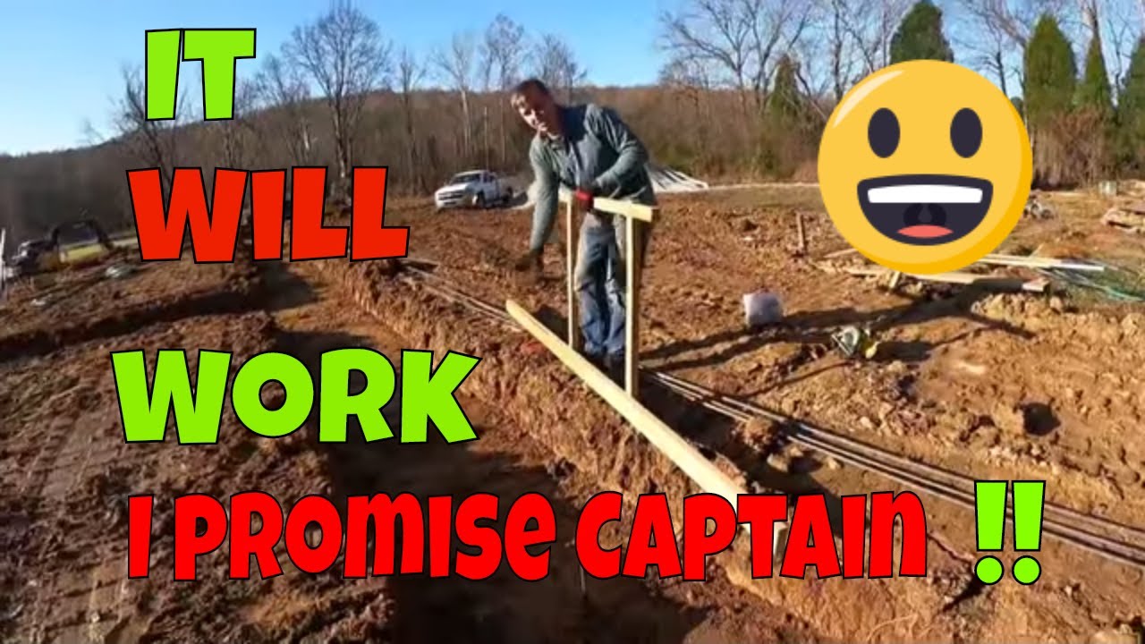 Pouring footings for ICF stem wall and trying out our new homemade footer finishing tool