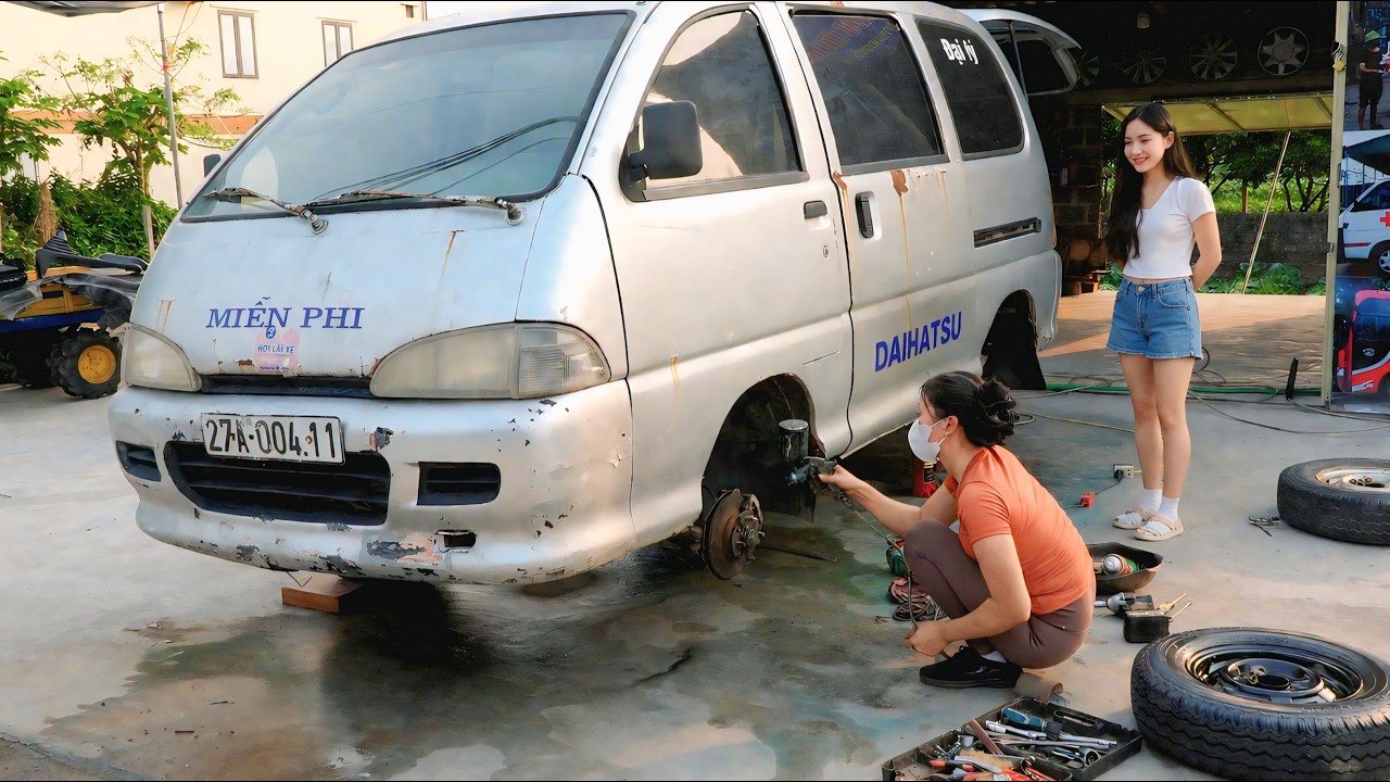 Girl's challenge: Restore the chassis and braking system of a Daihatsu car to like-new condition🛠🛠🛠