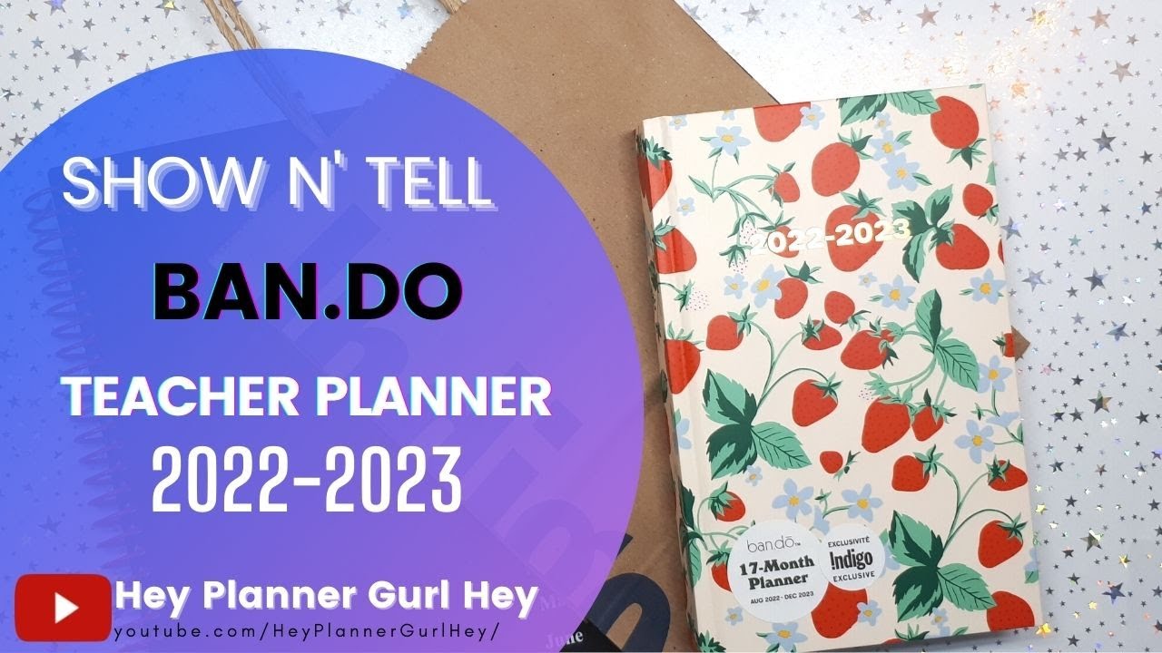 💜Ban.Do 2022-2023 Academic Agenda Flip 17 - MONTH Planner - Strawberry Creme