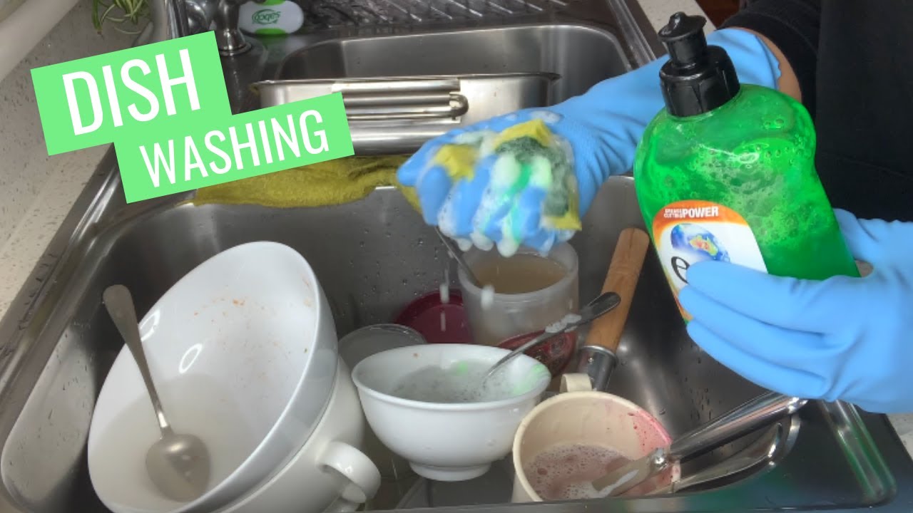 ASMR Another Dishwashing Video for Your Relaxation 🍽 💦 Washing Dishes with Rubber Gloves