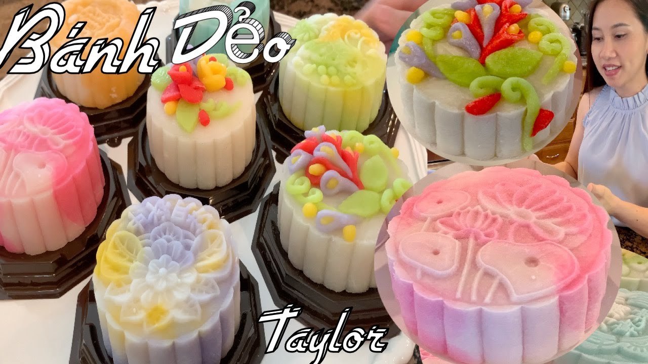 Bánh Dẻo Nhân Dừa - Cách Làm Bánh Dẻo Trung Thu Mềm Dẻo Đẹp Và Rất Là Ngon - Snow Skin Mooncakes