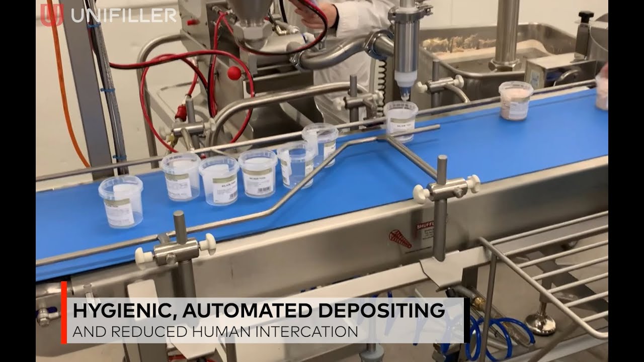 The Unifiller Mini Filling Line - automated, highly efficient and flexible depositing of food