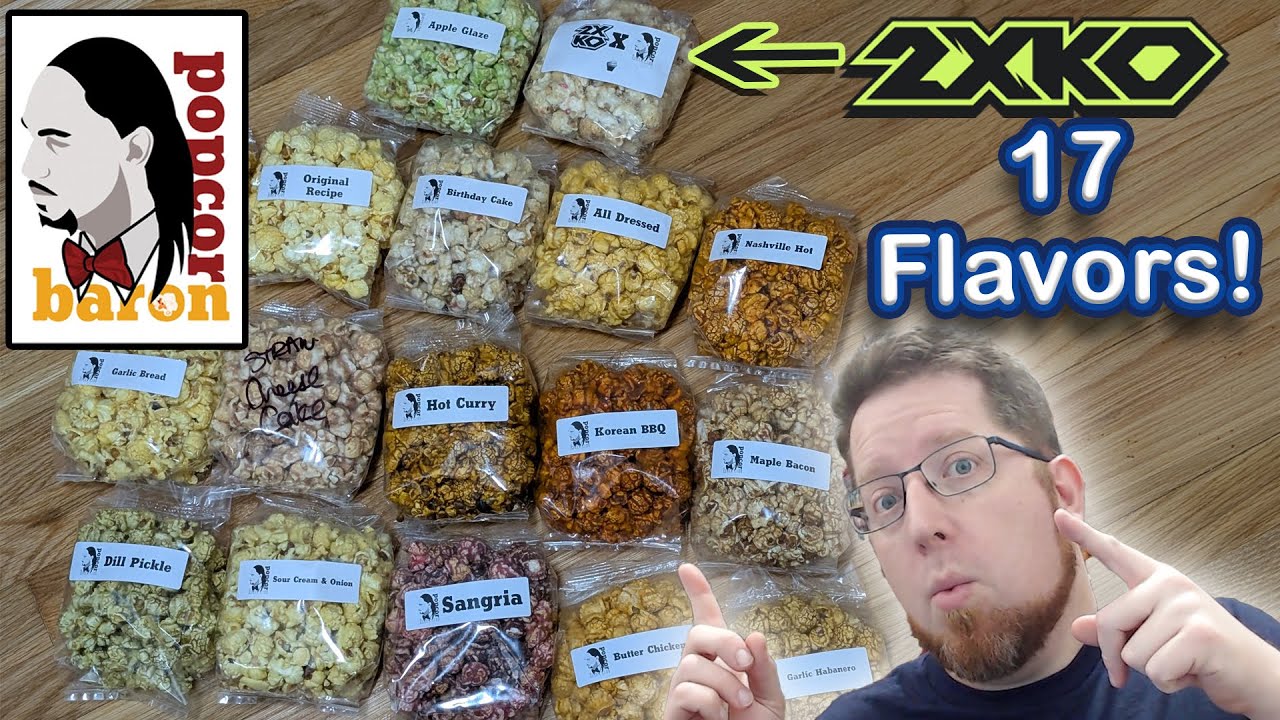 17 flavors of Popcorn! 2XKO exclusive collab flavor! Popcorn Baron at Frosty Faustings 2026!