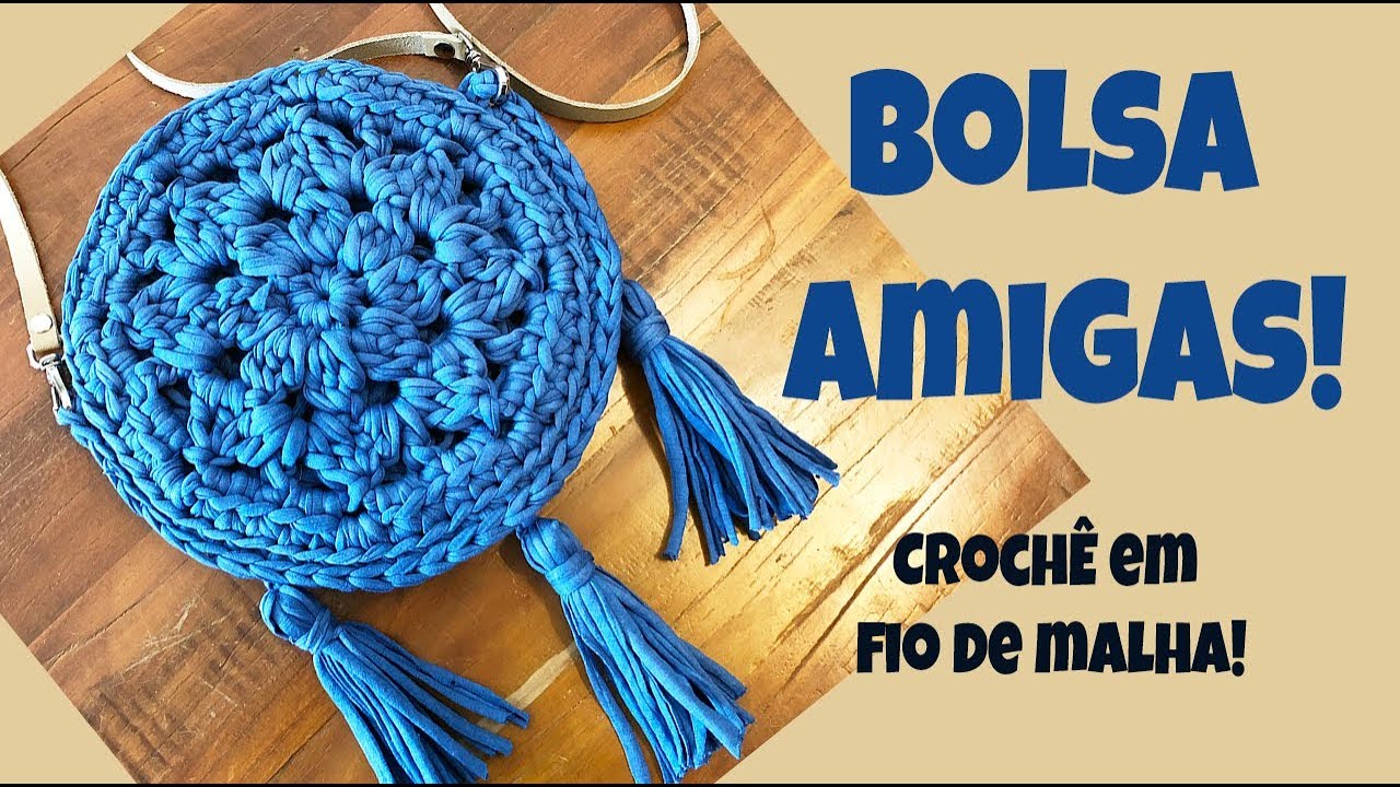 BOLSA REDONDA DE CROCHÊ