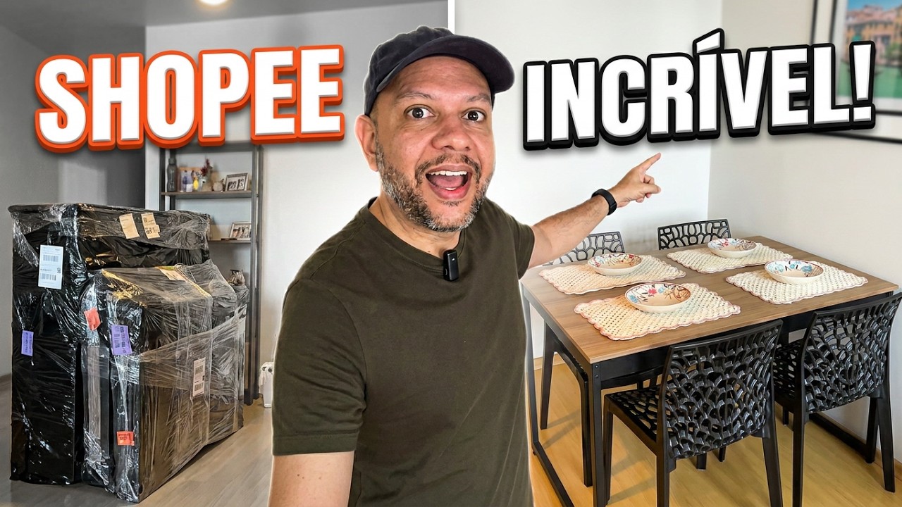 Compramos Esta Mesa Industrial com 4 Cadeiras Gruvyer Na Shopee, Será Que Vale a Pena?