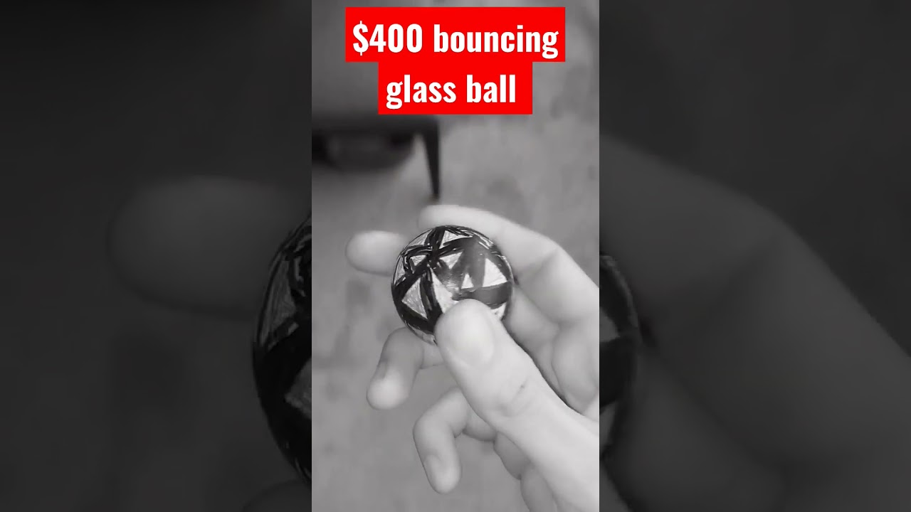 glass balls can bounce higher than rubber #glassball #sports #400dollars