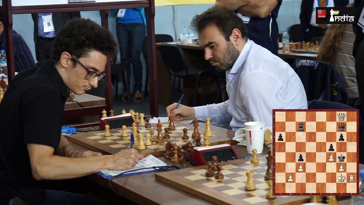 Final moments of Fabiano Caruana against Shakhriyar Mamedyarov | Batumi Olympiad 2018, Round 8