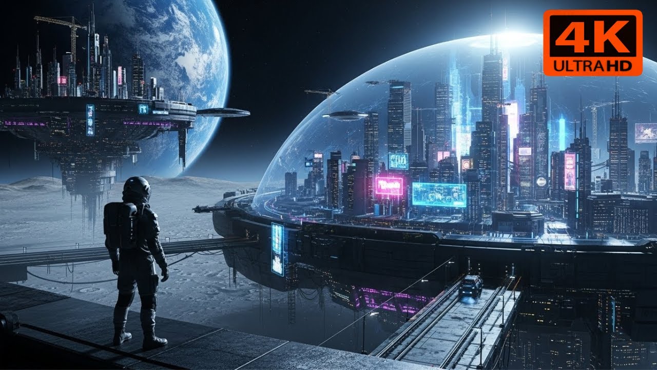 Moon City 2200: From Vision to Reality | Future Life on The Moon | 4K AI Short Film