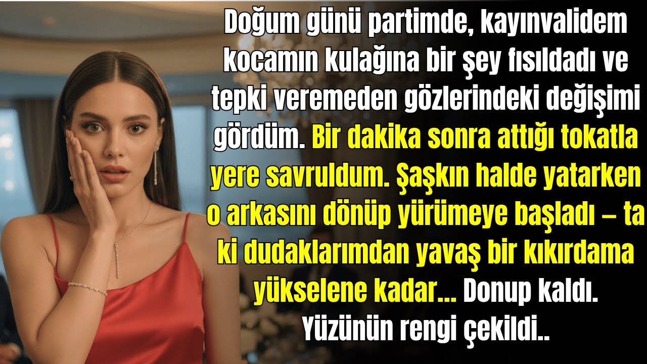 Doğum günü partimde kocam bana tokat attı  Ama tokat atınca güleceğimi hiç beklemiyordu Şok oldu ve