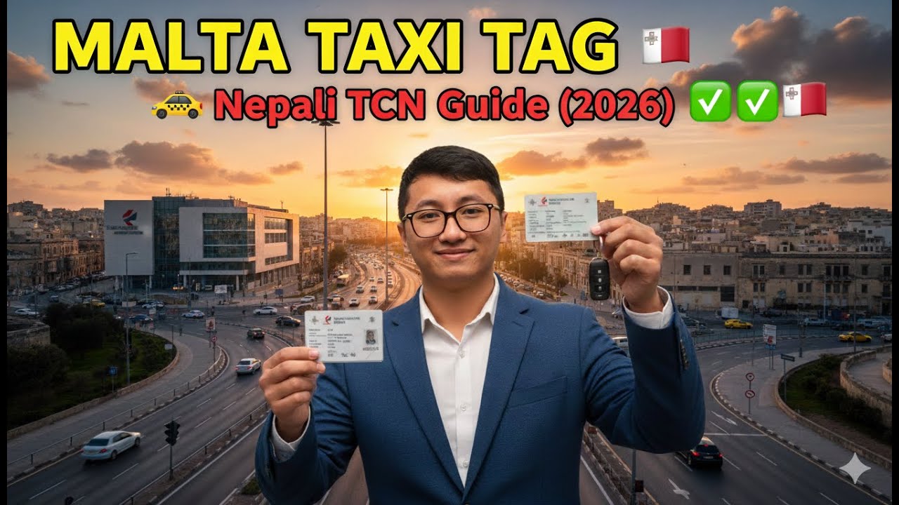How to Get a Taxi Tag in Malta as a Nepali / TCN | Step-by-Step Guide 2026