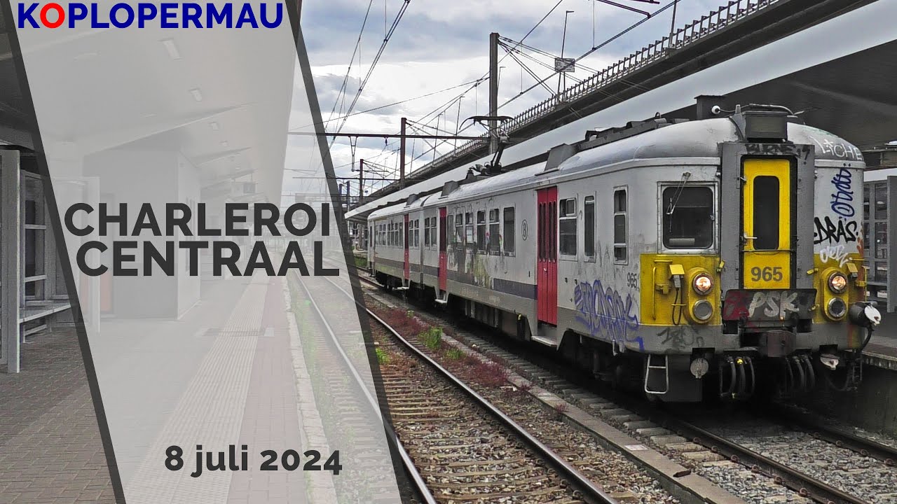 Treinen op station Charleroi Centraal - 8 juli 2024