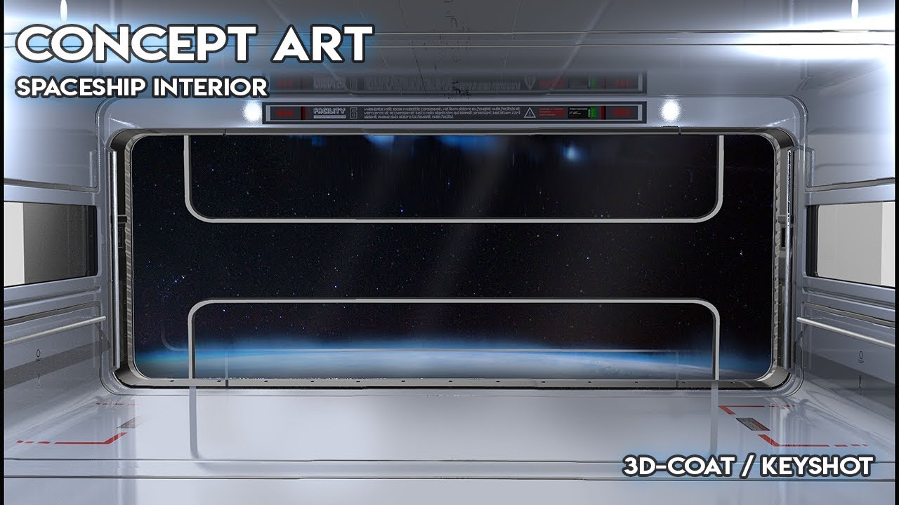 CONCEPT ART - Spaceship interior in 3D Coat & Keyshot