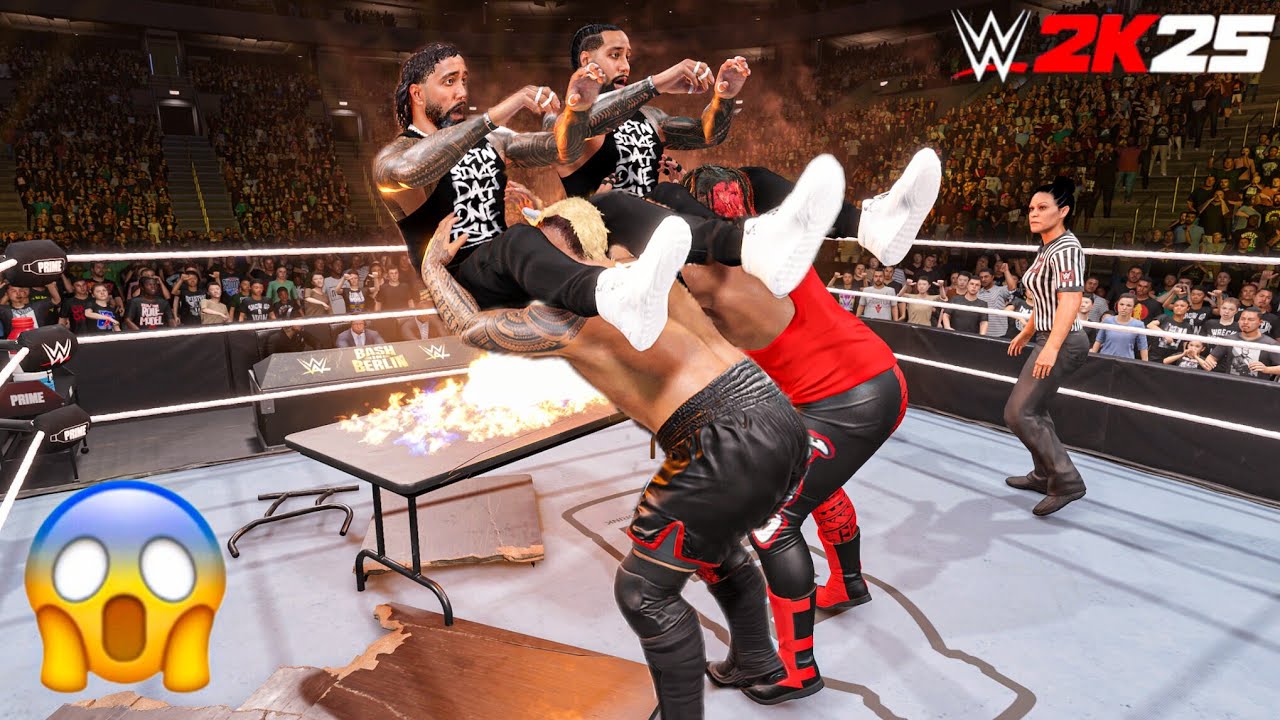 New Bloodline vs Jey Uso and Jimmy Uso at Bash in Berlin | WWE 2K25 Gameplay