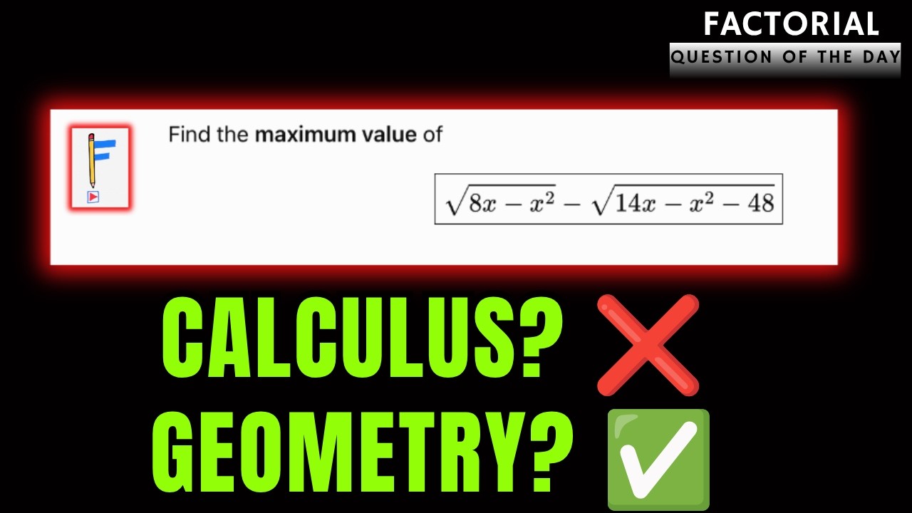 You Don't Need Calculus for This Question! | JEE Advanced | Factorial&rsquo;s Question of the Day