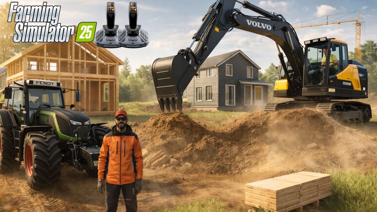 Building NEW HOUSES From Scratch! 🏗️ FS25 Construction Collab with Netros1227