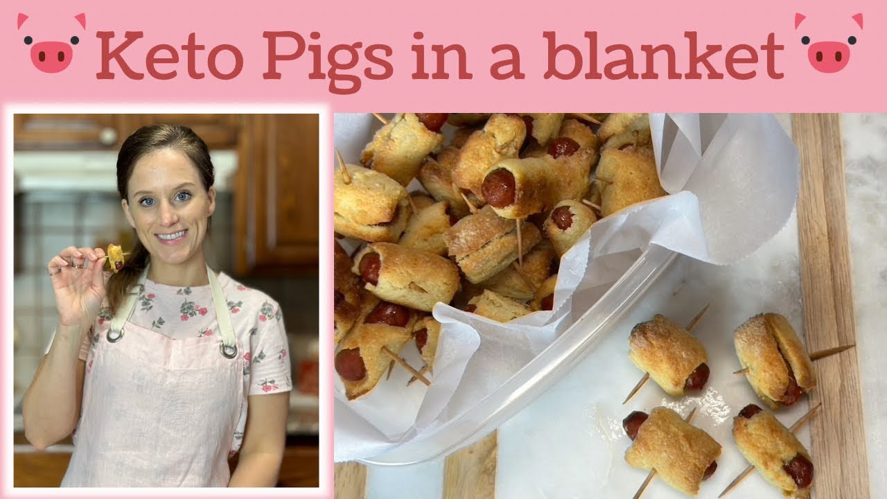 Pigs in a blanket wrapped in a Keto buttery biscuit! Gluten free
