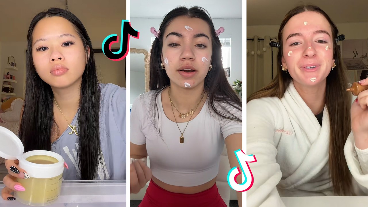 Makeup Tutorial Tiktok Compilation - GRWM  ( Get Ready With Me ) ❤️(Skincare, Makeup, Outfits) 1883