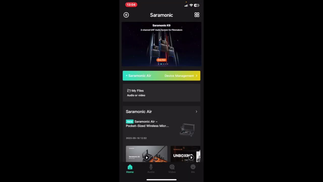 Saramonic AIR Керування через додаток