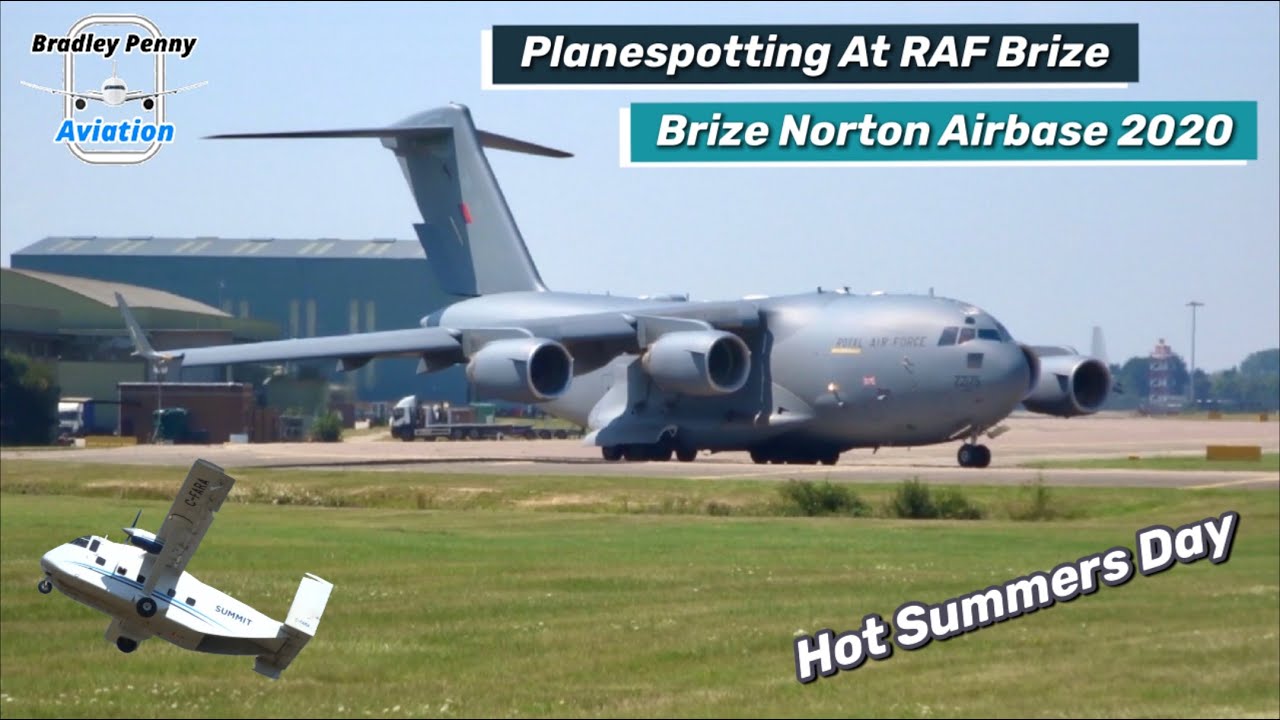 Planespotting At RAF Brize Norton Airbase On a Hazy Summers Day - Heavy Aircraft, Hard Landings