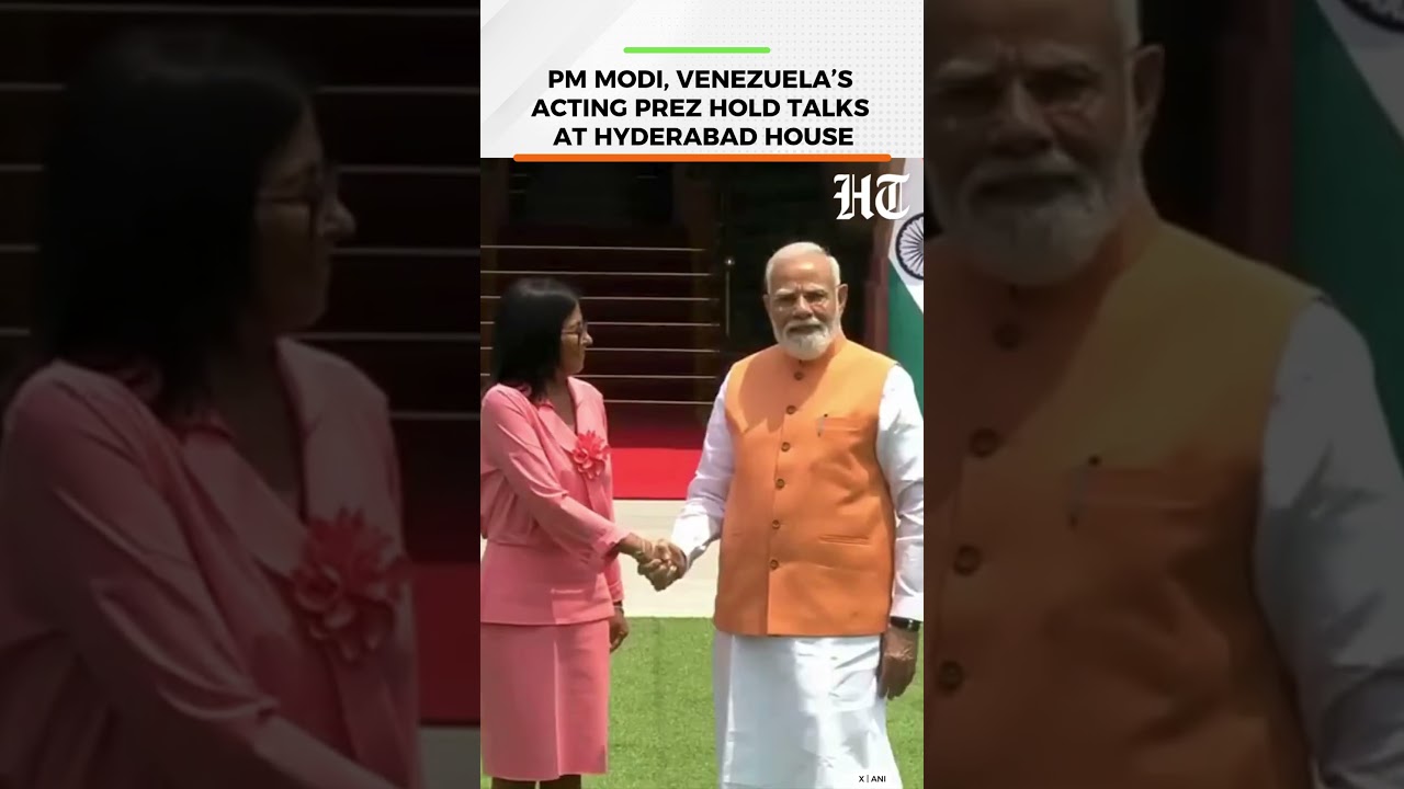 PM Modi Holds Talks With Venezuela&rsquo;s Acting President Delcy Rodr&iacute;guez | HT India