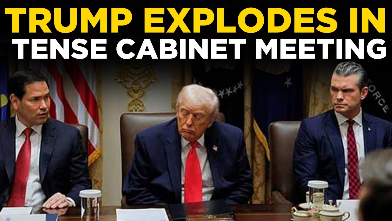 TRUMP CABINET MEETING LIVE | Donald Trump Slams Top Official Over Iran War | World News LIVE