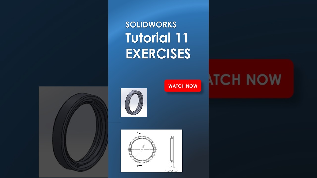 CAD Radial Oil Seal: 2D Model to 3D in SolidWorks -Tutorial 11