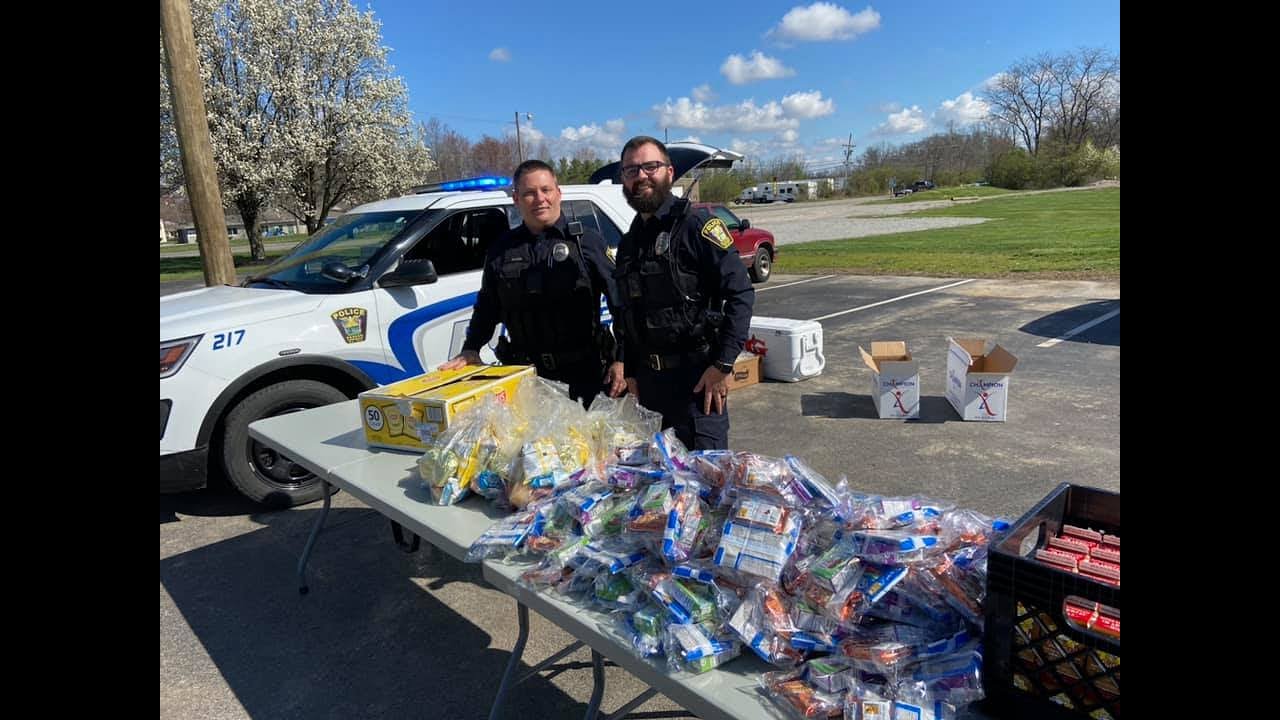 Goshen officers help students while school buildings are closed for COVID-19 pandemic