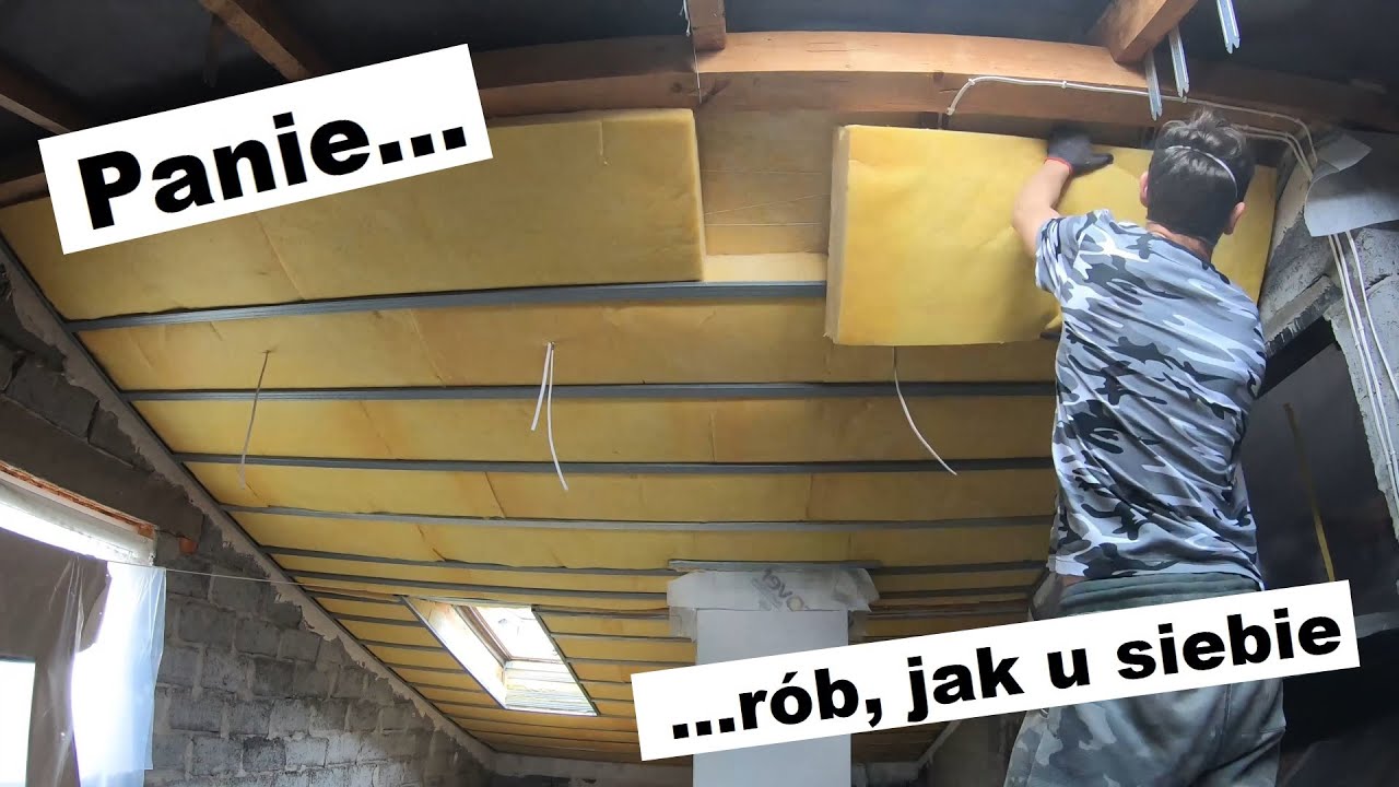 Poddasze po granacie cz2. - Układanie wełny pod krokwiowo Isover Super Mata Plus PRO | S5-E24