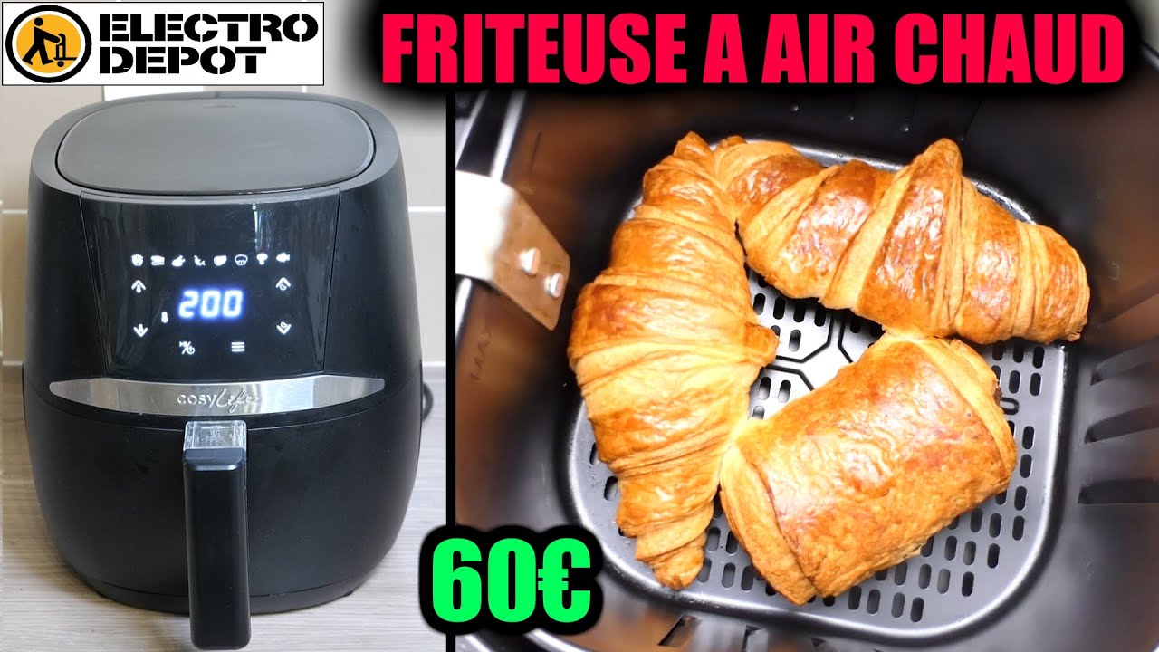 ELECTRODEPOT friteuse à air chaud COSYLIFE CL-AF 1400w 3,2 Litres frites, viandes, pizza, quiche...