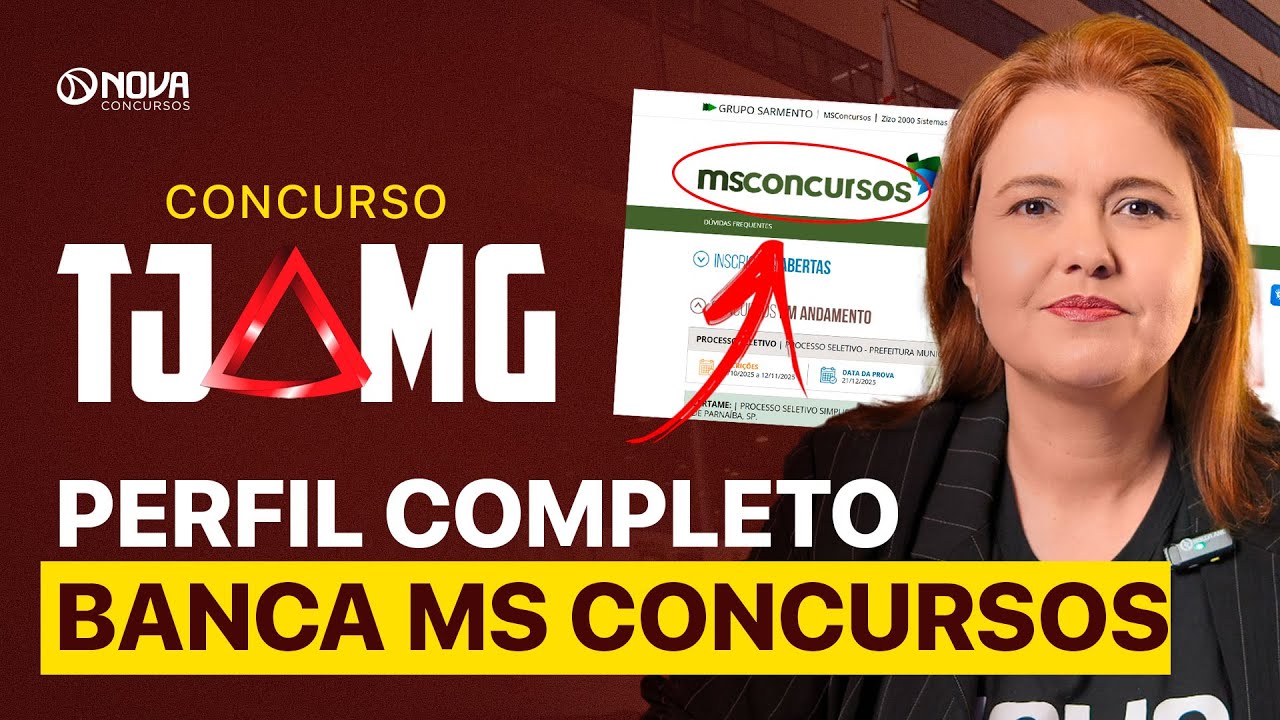 Concurso TJMG 2025: TODOS OS SEGREDOS DA BANCA MS CONCURSOS ⚡