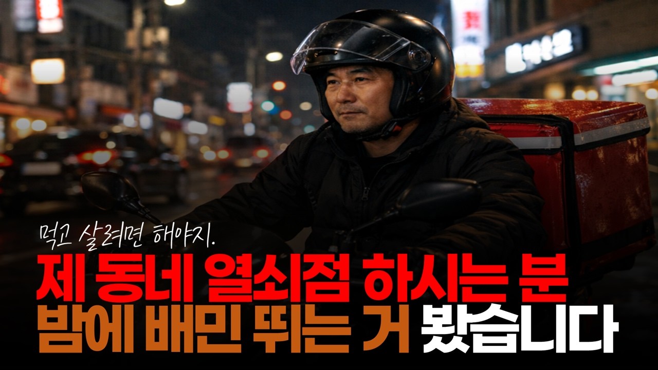 (※시청자댓글) 제 동네 열쇠점 하시는 분 밤에 배민 뛰는 거 봤습니다. 그거 보고 충격 먹었습니다. #배달알바 #대한민국현실 #경기불황