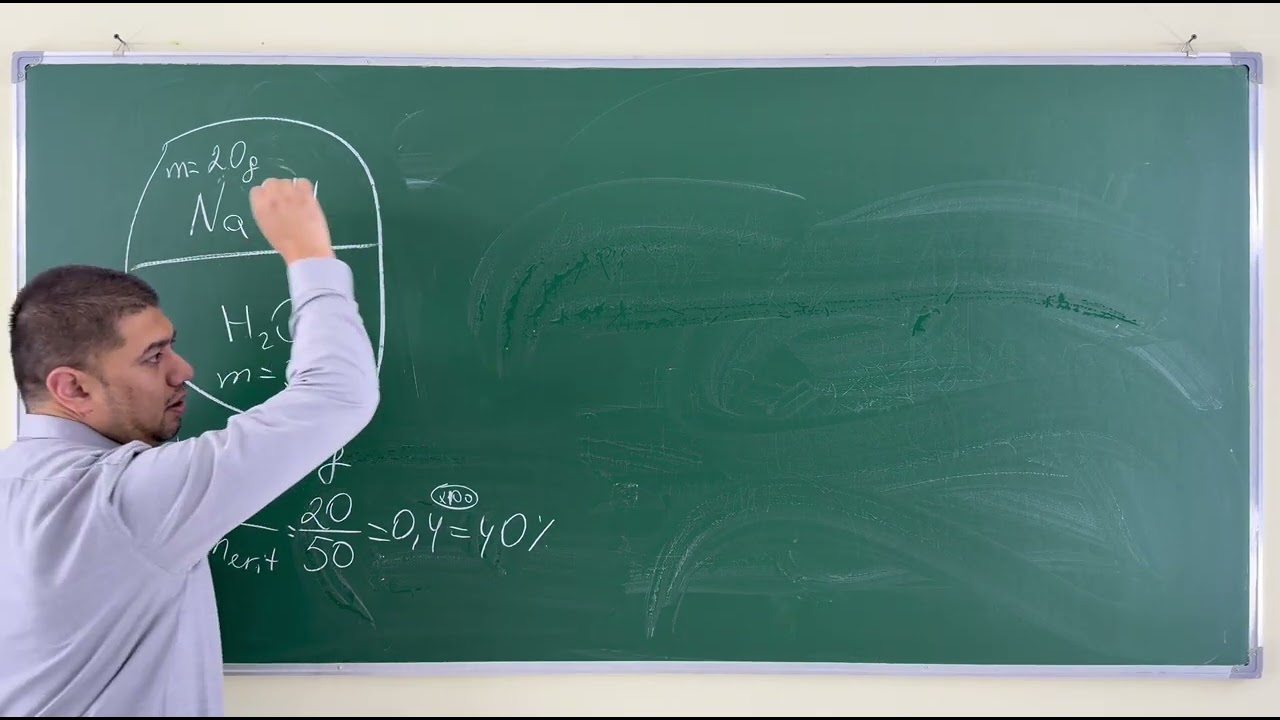 20 g natriy gidroksid 30 g suvda to’liq eritilganda hosil bo’lgan eritmaning foiz konsentratsiyasini