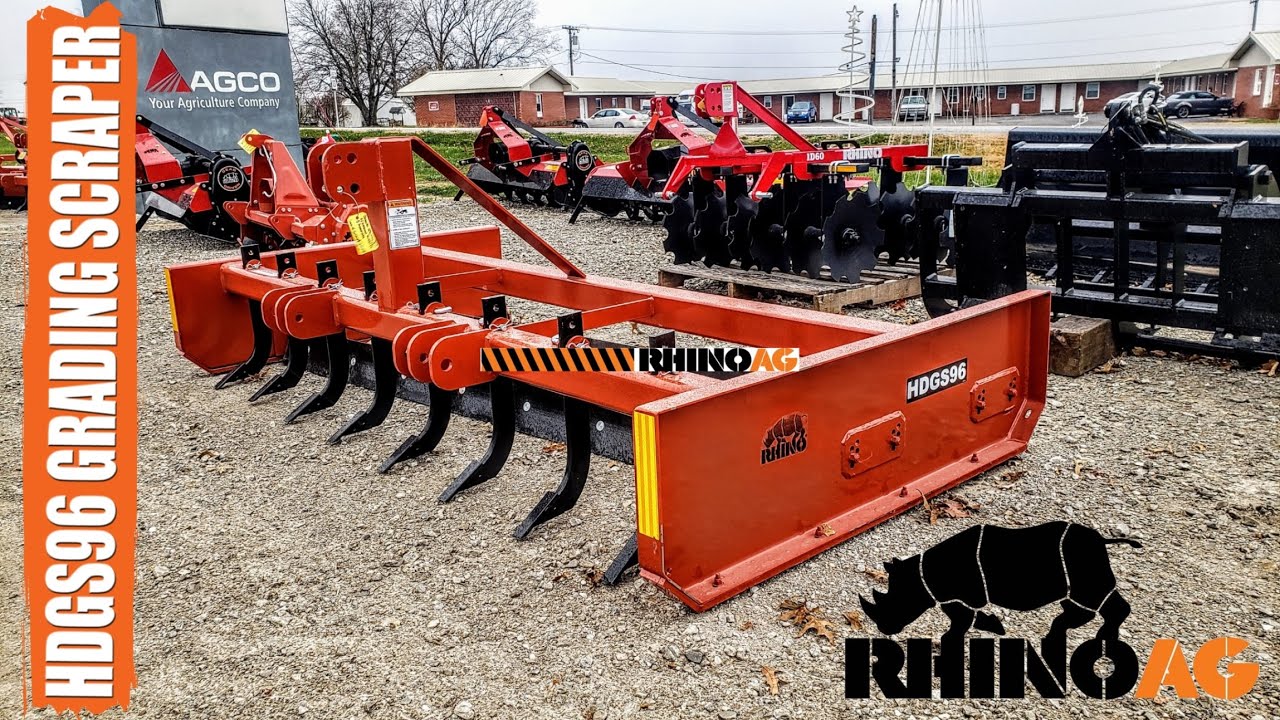 RhinoAG HDGS96 Heavy Duty Grading Scraper (8' Land Plane)