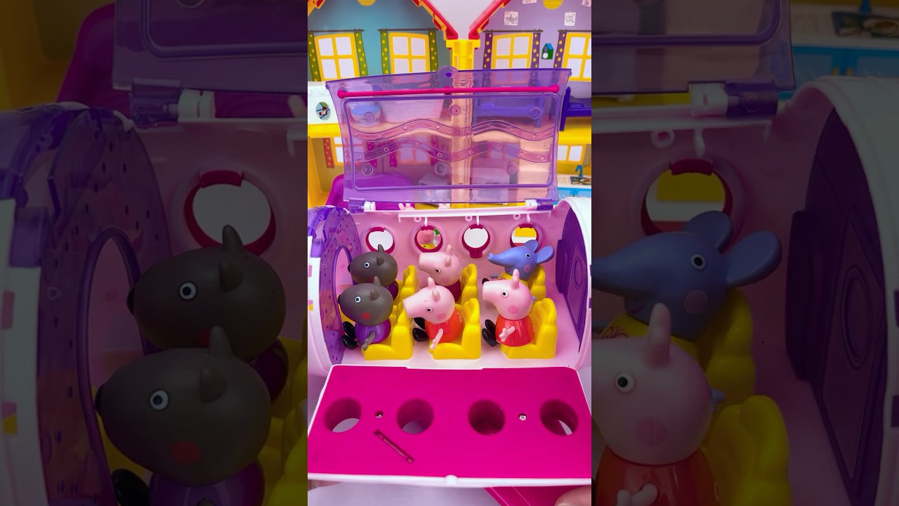 Satisfying with Unboxing & Review Peppa pig Mini Plane Toy #toys #peppapig #review #shorts