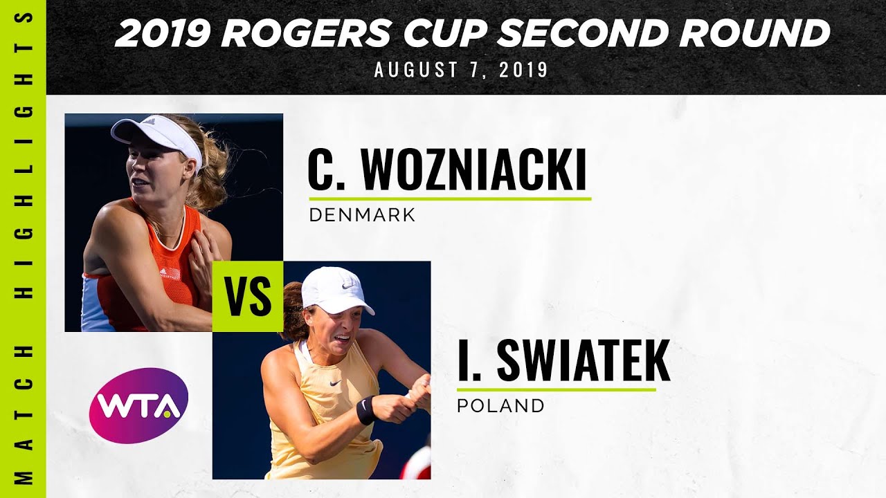 Caroline Wozniacki vs. Iga Swiatek | 2019 Rogers Cup Second Round | WTA Highlights
