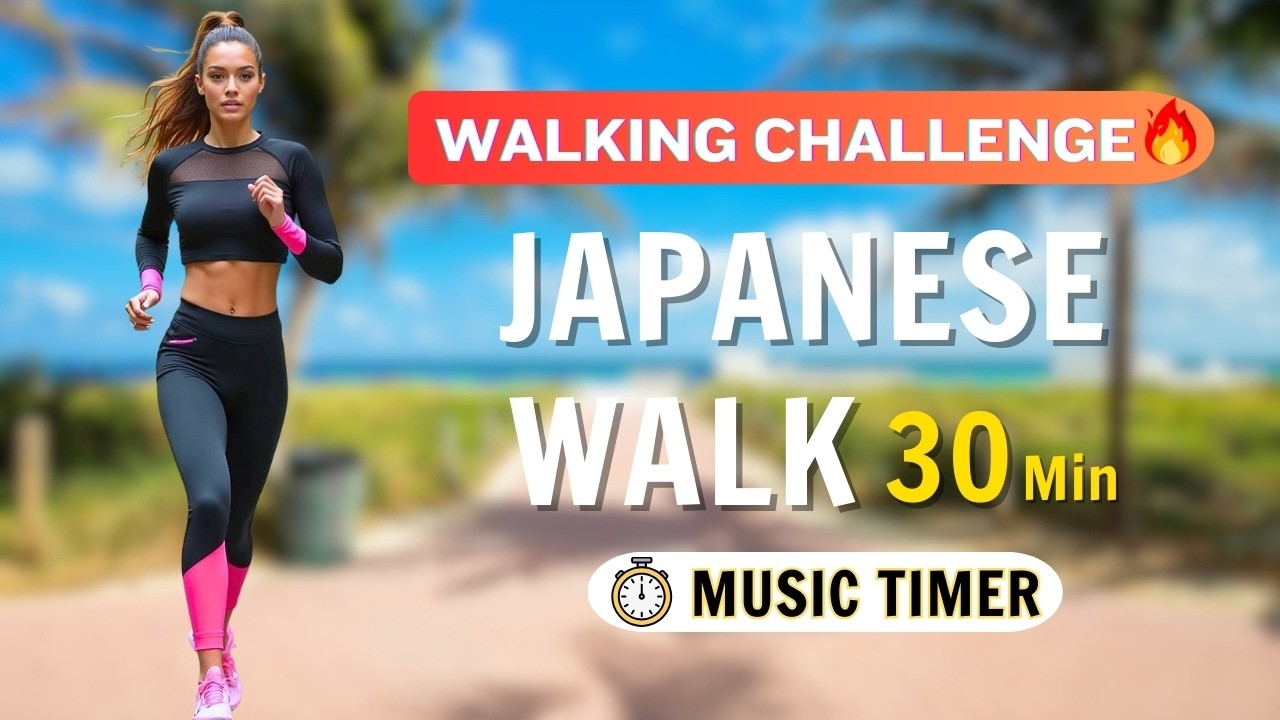 The 3x3 Japanese Walk at Home 🔥 30 Minute Walking Exercise for Weight Loss