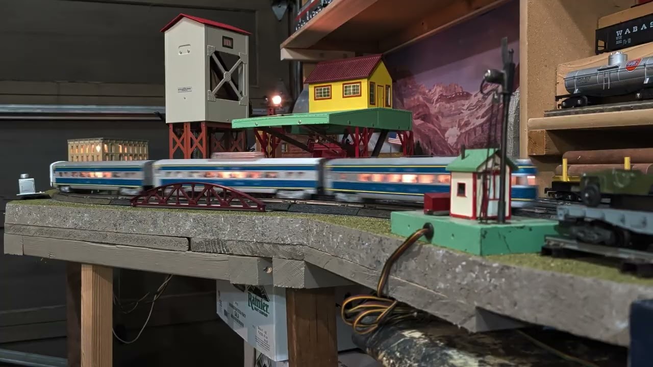 Running American Flyer Royal Blue with streamline coaches 03-18-2026